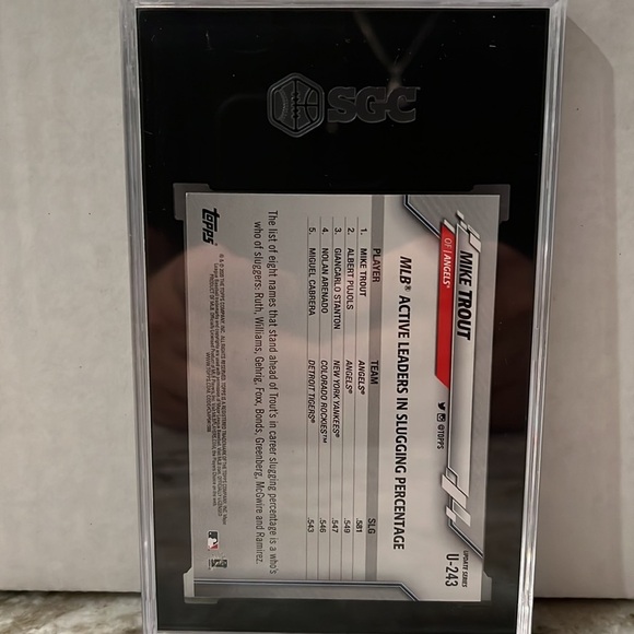 2020 Mike Trout Topps Update Card. SGC 8.5 - Picture 2 of 2